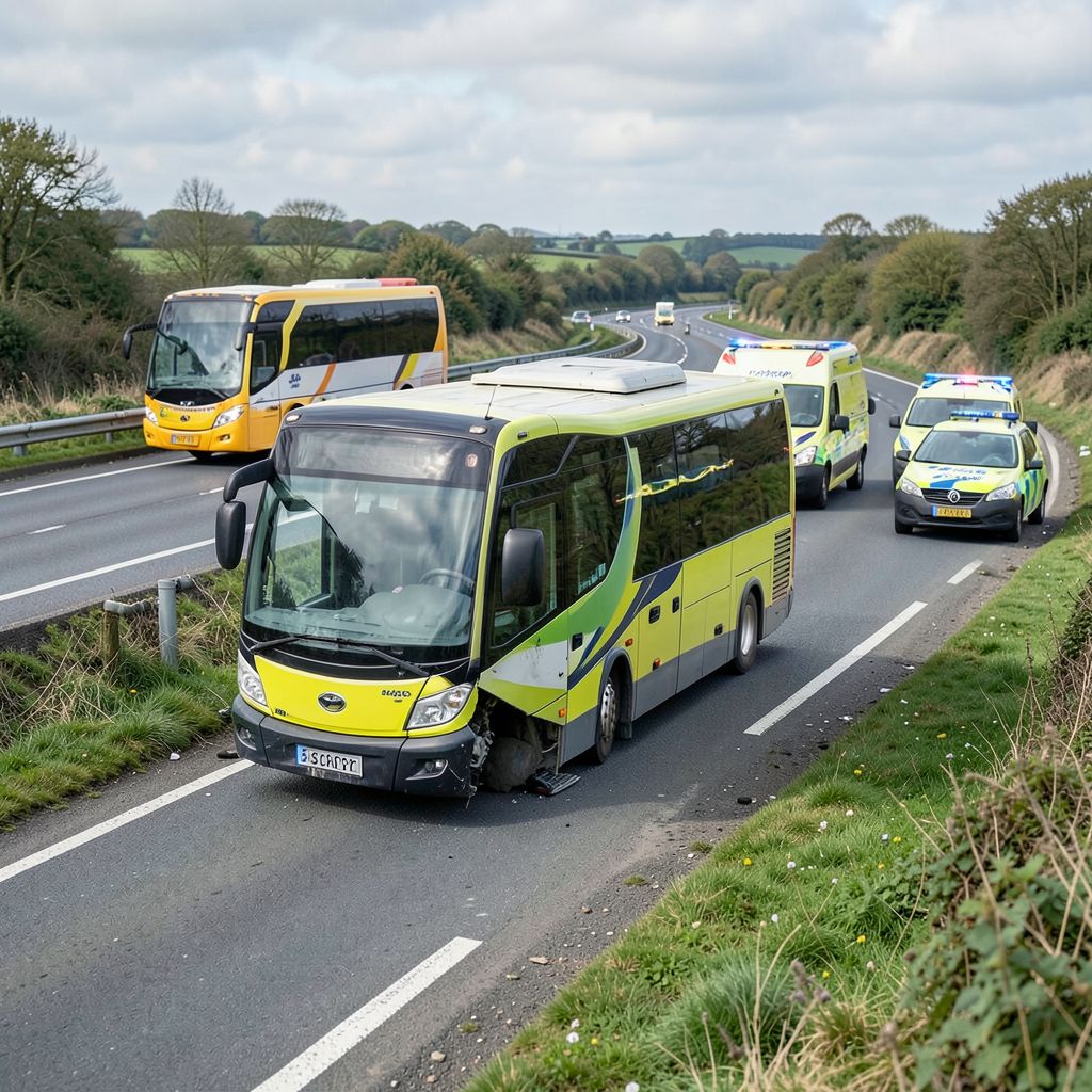 Stagecoach bus driver taken to hospital after A361 crash near Banbury